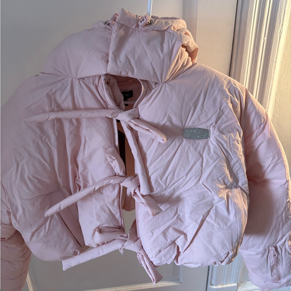 Pink Puffer Jacket with Hood